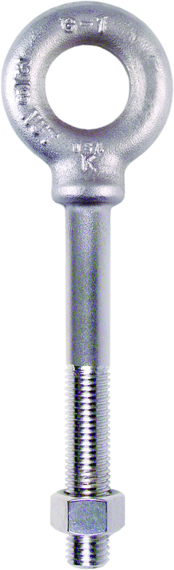 Plain Pattern Nut Eye Bolt - 1-8 Thread; 2" Eye Dia. - Industrial Tool & Supply