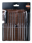 12 Pc. Swiss Pattern Needle File - 6-1/4"; 2nd Cut - Industrial Tool & Supply