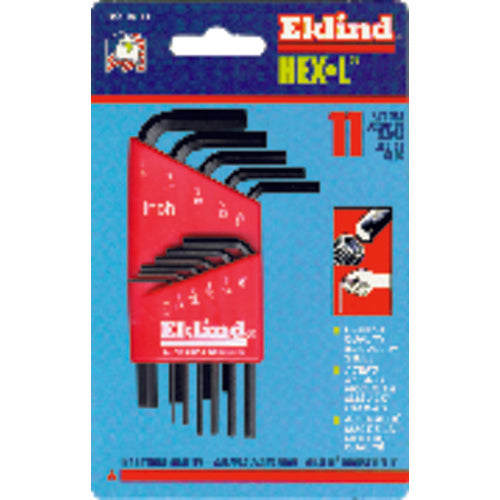 11 Pieces-0.050″-1/4″ Long Arm Style - Hex Key Set - Industrial Tool & Supply