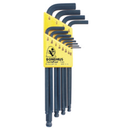 12 Pieces-0.050″-5/16″ Long Arm Style - Ball End Hex Key Set - Industrial Tool & Supply