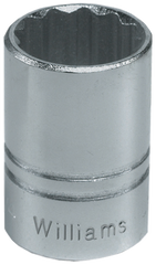 1-1/2" - 1/2" Drive - 12 Point - Standard Socket - Industrial Tool & Supply
