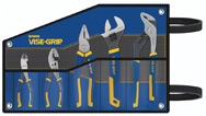Pliers Set -- #2078708; 5 Pieces; Includes: 6" Diagonal Cutter; 6" Slip Joint; 8" Linesman; 10" Adjustable Wrench; 10" Groove Joint - Industrial Tool & Supply
