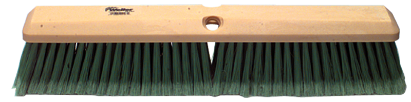 24" - Green Fine Perma Sweep Broom With Handle - Industrial Tool & Supply
