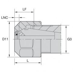 LNHAB ER20M COOLANT LOCKNUT - Industrial Tool & Supply