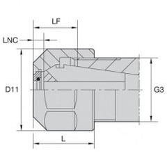 LNHAB ER20M COOLANT LOCKNUT - Industrial Tool & Supply