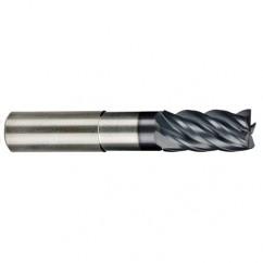 1" Dia. - 1-1/4" LOC - 6" OAL - .030 Radius 5 FL Carbide S/E HP End Mill-AlCrNX - Industrial Tool & Supply