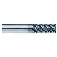 20mm Dia. - 42mm LOC - 104mm OAL - 1mm CR 7FL Carbide End Mill - AlCrNx - Industrial Tool & Supply