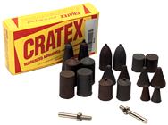 #227 Resin Bonded Rubber Kit - Cone Test - Various Shapes - Equal Assortment Grit - Industrial Tool & Supply