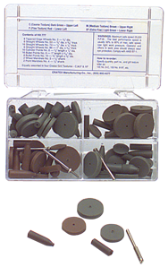 #777 Resin Bonded Rubber Kit - Introductory - Various Shapes - Equal Assortment Grit - Industrial Tool & Supply