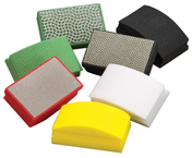 2-1/8 x 3-1/2" - 200 Grit - Red - HP200 - Amplex Flexable Diamond Hand Pad - Industrial Tool & Supply