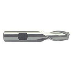 1/2 Dia. x 3-1/4 Overall Length 2-Flute Square End M-42 Cobalt SE End Mill-Round Shank-Center Cut-Uncoated - Industrial Tool & Supply