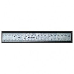 Satin Chrome Finish Full Flex Steel Rule- Model 182-207-6 150 mm Length - English/Metric3 Graduation-1/2 Width - Industrial Tool & Supply