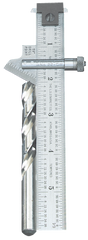 #22C - 6" Length; 59° Bevel Head (Graduation in 32nds) - Drill Point Gage - Industrial Tool & Supply
