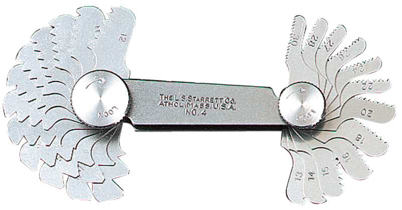 #155- 27 Leaves - 2-1/4 to 28 Pitch - Screw Pitch Gage - Industrial Tool & Supply