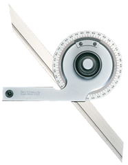 #C359FZW/SLC - 7 & 12'' Blade Size - Bevel Protractor-Certified - Industrial Tool & Supply