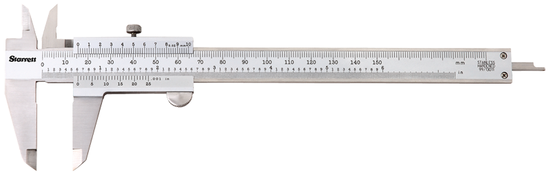 #125MEA-8/200 - 0 - 8 / 0 - 200mm Measuring Range (.002 /0.02mm Grad.) - Vernier Caliper - Industrial Tool & Supply