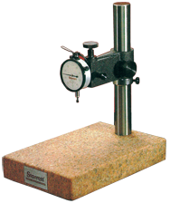 #653GJ - Kit Contains: .0005" Graduation; 0-25-0 Reading - Pink Granite Stand & Dial Indicator - Industrial Tool & Supply