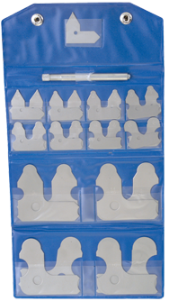 #L300CX - 1/64 to 1/2" - 25 Pieces - Radius Gage Set - Industrial Tool & Supply
