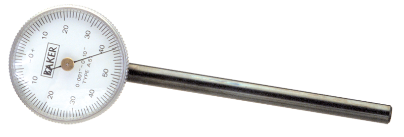 .100 Total Range - 0-100 Dial Reading - Back Plunger Dial Indicator - Industrial Tool & Supply