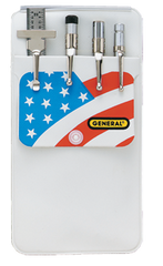 #S008 - Magnetic Pick-Up; Scriber Center Punch; & Rule - Pocket Protector Set - Industrial Tool & Supply