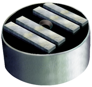 Rare Earth Exposed Pole Magnet - 2'' Diameter x 1/2'' Length--45 lbs Holding Capacity - Industrial Tool & Supply
