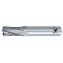 9/16" Dia. - 3-1/2" OAL - Bright CBD - Slow Spiral HP End Mill - 4 FL - Industrial Tool & Supply