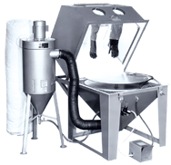 Blast Cabinet with Abrasive Separators-Split Level - #4040AS 40W x 40D x 31H Tub Dimensions - Industrial Tool & Supply
