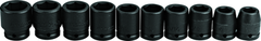 Proto® 3/4" Drive 10 Piece Impact Socket Set - 6 Point - Industrial Tool & Supply