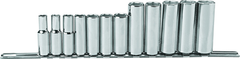 Proto® 3/8" Drive 12 Piece Metric Deep Socket Set - 6 Point - Industrial Tool & Supply