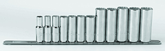 Proto® 3/8" Drive 12 Piece Metric Deep Socket Set - 12 Point - Industrial Tool & Supply