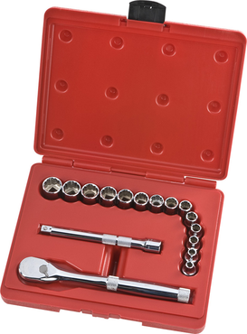 Proto® 3/8" Drive 16 Piece Metric Socket Set - 12 Point - Industrial Tool & Supply