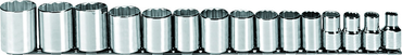 Proto® 1/2" Drive 15 Piece Socket Set - 12 Point - Industrial Tool & Supply