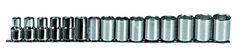 Proto® 1/2" Drive 15 Piece Metric Socket Set - 6 Point - Industrial Tool & Supply