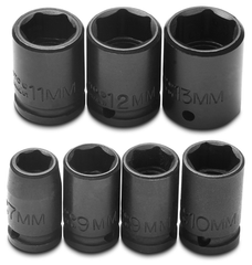 Proto® 1/4" Drive 7 Piece Metric Impact Socket Set - 6 Point - Industrial Tool & Supply