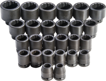 Proto® 3/4" Drive 26 Piece Metric Impact Socket Set - 12 Point - Industrial Tool & Supply