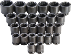 Proto® 3/4" Drive 26 Piece Metric Impact Socket Set - 12 Point - Industrial Tool & Supply