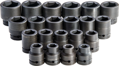 Proto® 1" Drive 21 Piece Impact Socket Set - 6 Point - Industrial Tool & Supply
