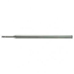 .075 x 1/8 x .112 LOC x 2-1/2 OAL (.375'' Reach) 3 Flute Miniature Solid Carbide End Mill-Uncoated - Industrial Tool & Supply