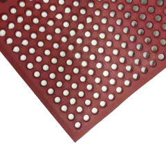 3' x 5' x 1/2" Thick Drainage Mat - Red - Industrial Tool & Supply