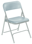 Plastic Folding Chair - Plastic Seat/Back Steel Frame - Grey - Industrial Tool & Supply