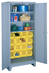 36 x 21 x 82'' (16 Bins Included) - Bin Storage Cabinet - Industrial Tool & Supply