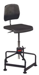 17" - 35" - Industrial Pneumatic Chair w/Back Depth / Back Height Adjustment - Industrial Tool & Supply