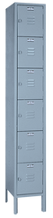 12 x 15 x 72'' (6 Openings) - 1 Wide 6 Tier Locker - Industrial Tool & Supply