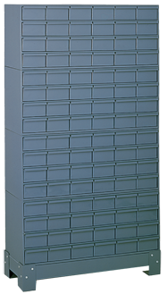 62-1/2 x 12-1/4 x 34-1/8'' (96 Compartments) - Steel Modular Parts Cabinet - Industrial Tool & Supply