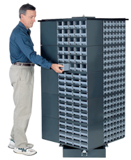 Storage-Go-Round Base and Clips for use with Bin Storage - Industrial Tool & Supply