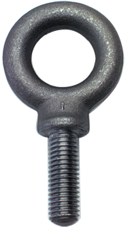 Shoulder Plain Eye Bolt - 1-1/8-7 Thread, 2'' Eye Dia. - Industrial Tool & Supply