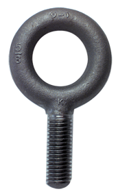 No Shoulder Plain Eye Bolt - 1-1/8-7 Thread, 2'' Eye Dia. - Industrial Tool & Supply
