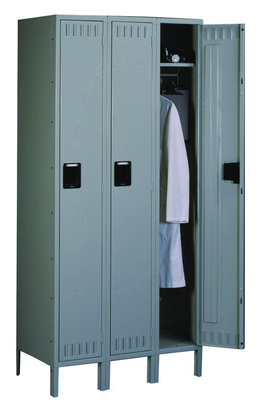 12"W x 18"D x 72"H Single Tier (3 Opnns), Welded Set Up, w/6" Legs, 3 Wide - Industrial Tool & Supply