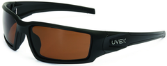Hypershock Matte Black Frame - Espresso Polarized Lens Safety Glasses - Industrial Tool & Supply