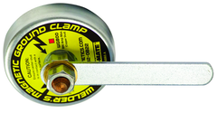 Magnetic Welding Ground - Brass Stud - 3-1/2'' Dia.; 35 lbs Holding Capacity - Industrial Tool & Supply